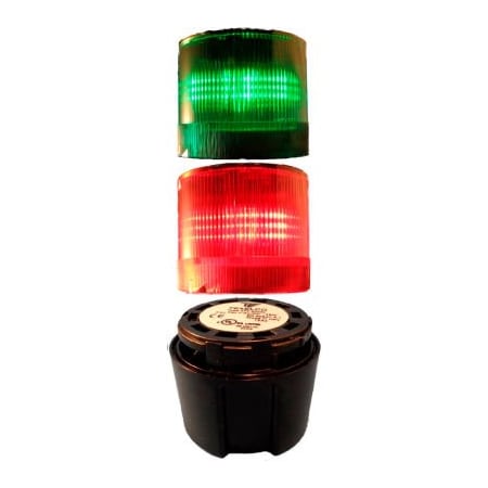Springer Controls Co Springer Controls / Texelco 70mm Complete Light Stack, 24V LED, BLK Term, G-R LA-TCL92SB52